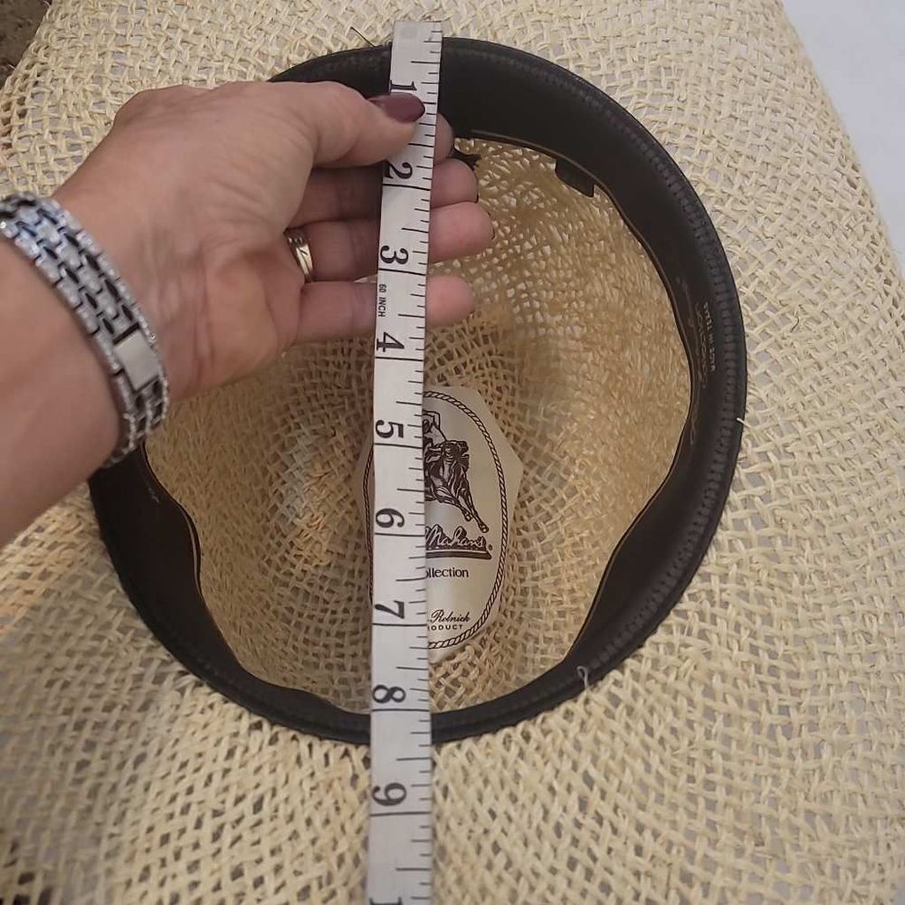 Larry mahan's collection straw hat size 7 1/4 - Picture 8 of 12